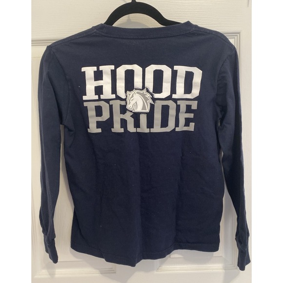 Hood College Youth Medium 8 Blue Champion Long Sleeve T-Shirt Pride Maryland - Picture 3 of 9